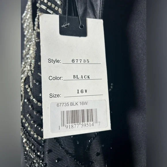 MAC DUGGAL 67735 NWT Beaded Cap Sleeve A Line Gown (Plus) - Picture 7 of 8